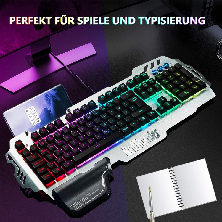 RedThunder K900 Gaming Tastatur - Halbmechanisch